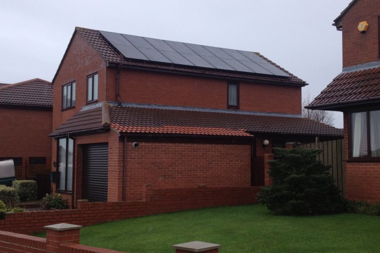 Example solar panel installation by One Planet Solar in Bishop Auckland, County Durham