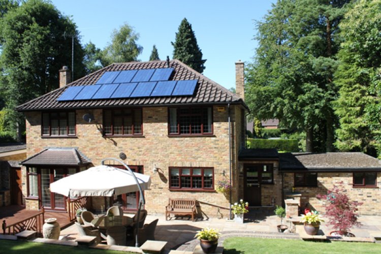 Example solar panel installation by Solar Panelling Ltd in Chertsey, Surrey