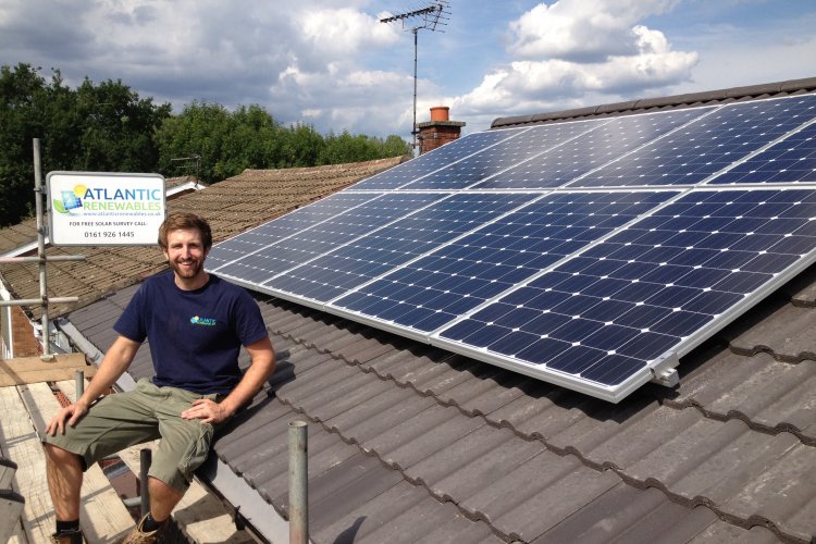 Example solar panel installation by Atlantic Renewables in Altrincham, Cheshire