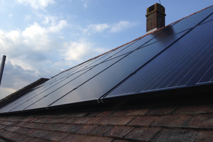 Example solar panel installation by Modern Electrics Ltd in Oxted