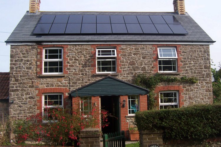 Example solar panel installation by Energy Installs  in Rooks Bridge, Bristol