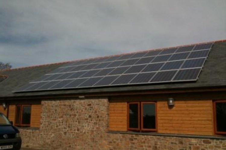 Example solar panel installation by Eco-Exmoor Ltd in Wellington